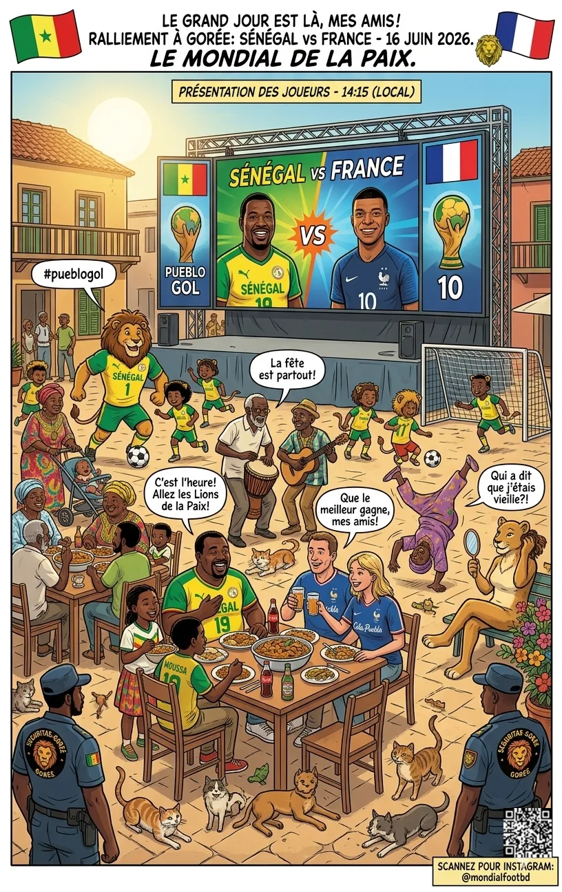 Planche 4, Présentation des joueurs sur grand écran, 14:15 (local)