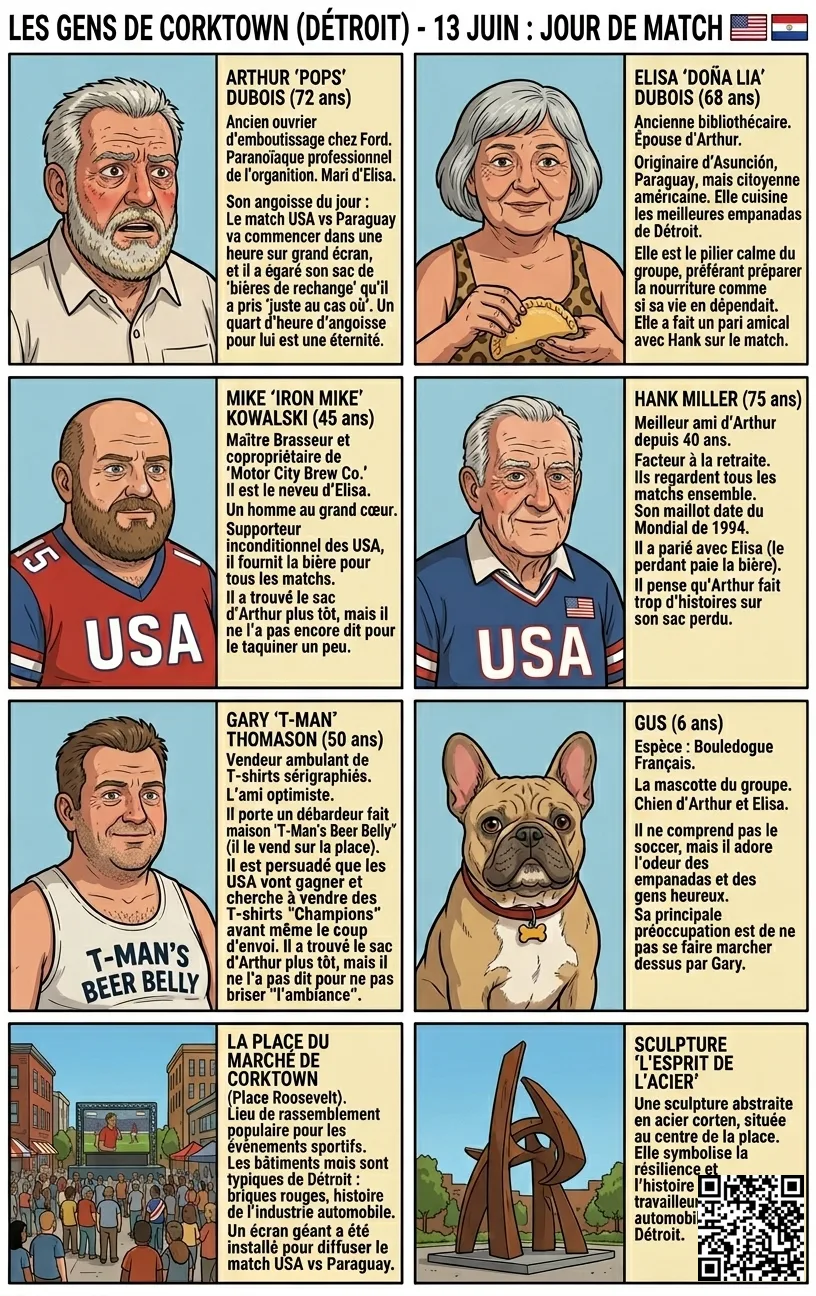 Corktown, Detroit, fiche de personnages